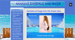 Desktop Screenshot of ananiassandals.com