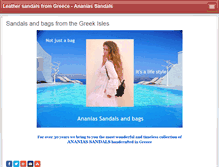 Tablet Screenshot of ananiassandals.com